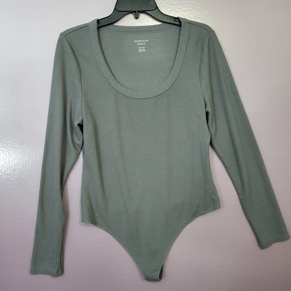 American‎ Eagle Outfitters Charcoal Long Sleeve Top